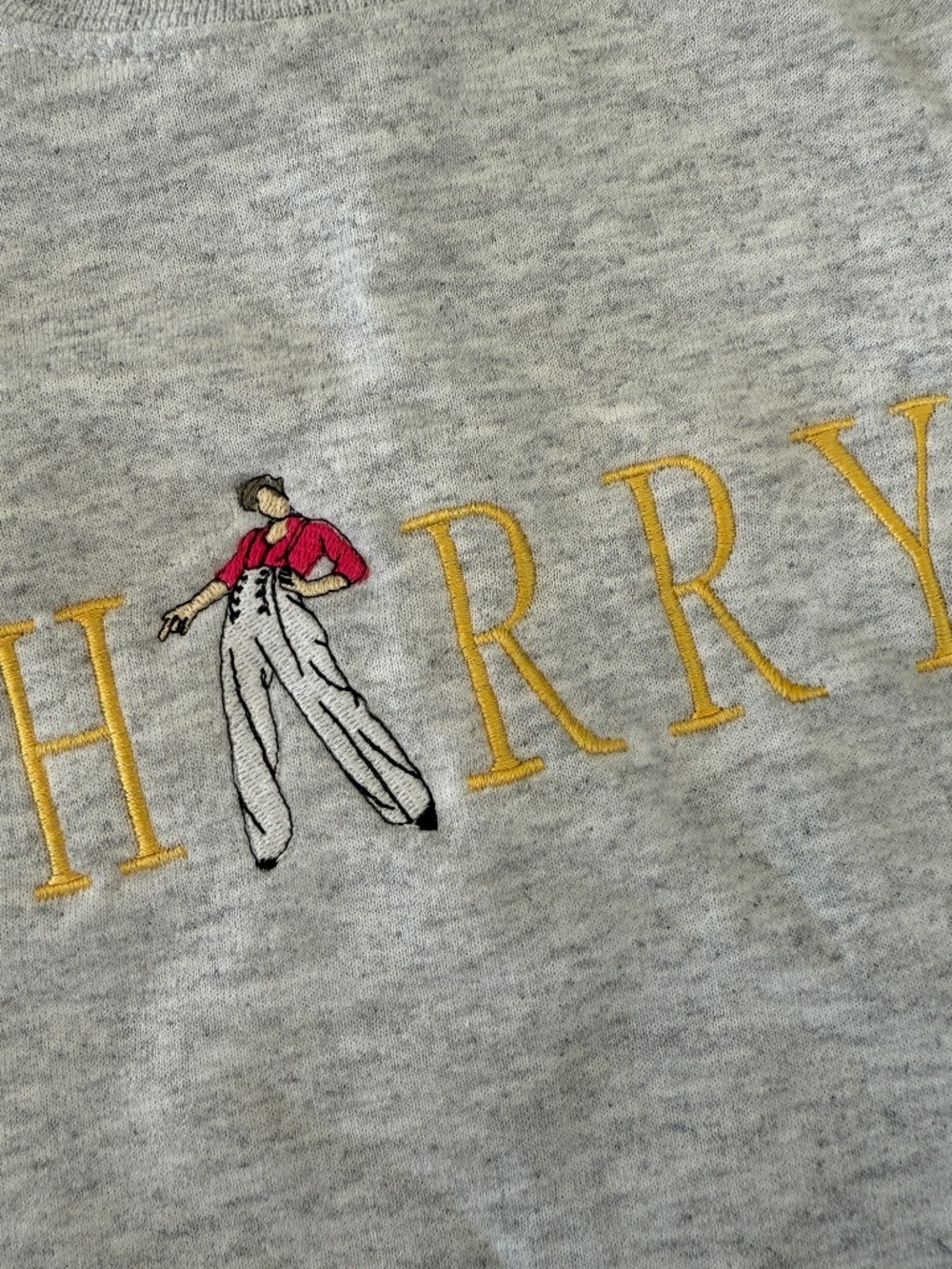 Embroidered Harry Styles Crewneck Sweatshirt